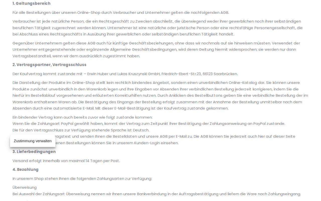 vapehigh.de AGB mit „GmbH" und PLZ 66123